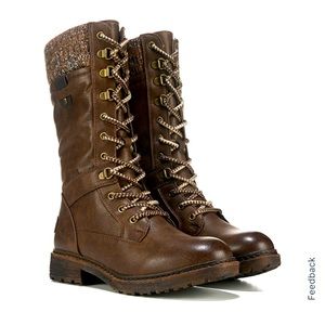 Patrizia Heroness Tall Combat Boot- Size 8- Brown